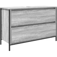 VidaXL Waschbeckenunterschrank mit Schubladen Grau Sonoma 90x34,5x60cm