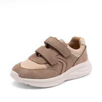 Bisgaard Mädchen Sneaker Klettschuhe Yuki Glitter Beige Rosa, Größe:33,