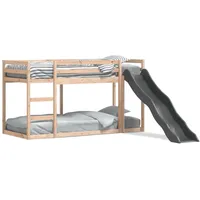 VidaXL Etagenbett mit Rutsche und Leiter 90x200 cm Massivholz