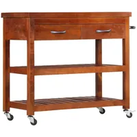 VidaXL Servierwagen 100x48x89 cm Massivholz Akazie