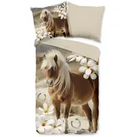 PURE luxury collection Kinderbettwäsche "Fabi", beige (sand), B/L: 135cm