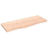VidaXL Wandregal 100x40x(2-4) cm Massivholz Eiche Unbehandelt
