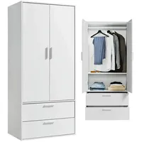 Mokebo Der Kleiderheld Garderobenschrank 80x180x51 cm weiß