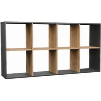 Topeshop Malax Bücherregal 2 x 4 80 x 30