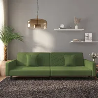 VidaXL Schlafsofa 2-Sitzer, mit 2 Kissen, Schlafcouch für Wohnzimmer