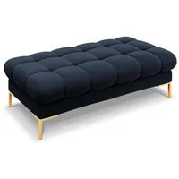 Micadoni Bank, Dunkelblau, Textil, 2-Sitzer, 133x41x62 cm, Hergestellt in