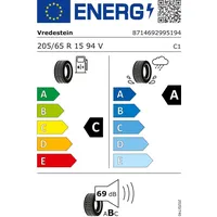 Vredestein Ultrac+ 205/65 R15 94V