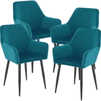 [en.casa] Esszimmerstuhl Hollola 4er Set Türkis
