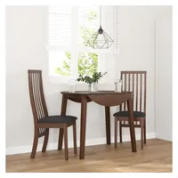 VidaXL Esszimmerstuhl mit Kissen Polyester braun 2er Set