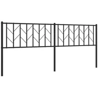 VidaXL Kopfteil Metall Schwarz 200 cm