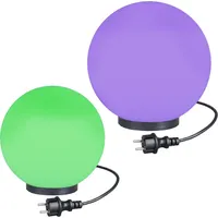 H4L Kugellampen RGB Kugelleuchten 2er Set Ø 25/30cm Außenleuchten