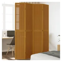 VidaXL 4-tlg. Raumteiler Braun Massivholz Paulownia