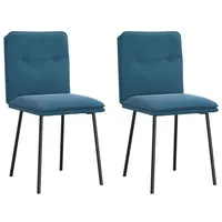 VidaXL Esszimmerstühle 2 Stk. Blau Samt