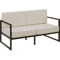 Tectake Garten-Loungesofa Comosa, 2-Sitzer, ultradicke Polsterung