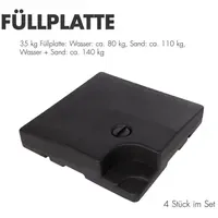 Doppler Füllplatte 35 L für Standkreuz Kunststoff 52 x