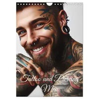 Calvendo Tattoo und Piercing Men (Wandkalender 2026 DIN A4