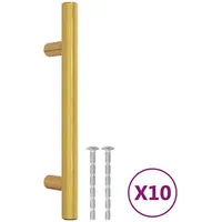 VidaXL Möbelgriffe 10 Stk. Golden 96 mm Edelstahl
