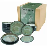CreaTable Nordic Fjord Tellerset 18-tlg. grün