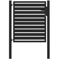 VidaXL Gartentor Abschließbar Schwarz 100x100 cm Aluminium