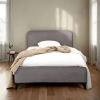 Idimex Polsterbett LAVORO Einzelbett 90x200, grau - Bett mit