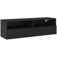 VidaXL TV-Wandschrank Schwarz 100x30x30 cm Holzwerkstoff