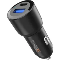 Technaxx Dual-Autoladegerät 60W 2-Port Zigarettenanzünder-Ladeadapter TX-306 USB Typ-C &