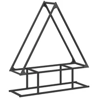 VidaXL Brennholzregal Schwarz 80x25x90 cm Kaltgewalzter Stahl - Schwarz