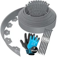Kesser Flexible Rasenkante aus Kunststoff Länge 10m Höhe 5cm,