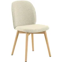 VCM 2er Set Actona Stuhl Cindy Stoff Beige Creme