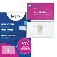 Avery Zweckform Namensschilder für Kleidung 54x90mm 50 St.