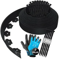 Kesser Flexible Rasenkante aus Kunststoff Länge 10m Höhe 5cm,