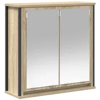VidaXL Bad-Wandschrank mit Spiegel Sonoma-Eiche 60x21x60 cm