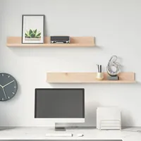 VidaXL Wandregale 2 Stk. 80x11x9 cm Massivholz Kiefer