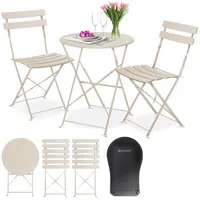 Kesser KESSER® Bistroset 3-teilig Bistrotisch mit 2 klappbaren Stühle