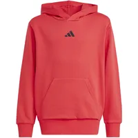 Adidas Kinder Essentials Pocket Hoodie, Pure Ruby/Black, 9-10 Years