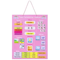 Navaris Kalender Tafel für Kinder Lerntafel Jahreszeiten Uhr Magnet