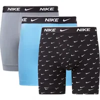 Nike Everyday Cotton Stretch Boxershorts Swoosh Print/Grey/Uni. Blue L