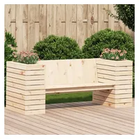 VidaXL Gartenbank mit Pflanzkübeln 167,5x60x65 cm Massivholz Kiefer