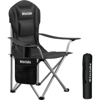 Tectake Campingstuhl, faltbar, inkl. Tragetasche, wasserabweisendes 600D Oxford-Gewebe, 88,5