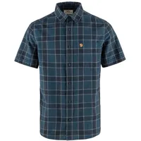 Fjällräven Övik Travel Kurzarmhemd - Indigo Blue / Dark