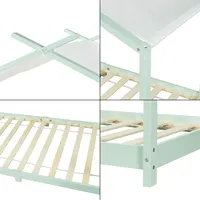 [en.casa] Kinderbett Brome 90x200 cm Mintgrün
