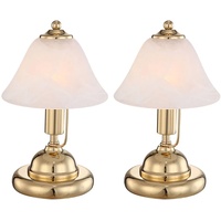 GLOBO 2er Set Tischlampen, gold, Touchschalter, Höhe 27 cm