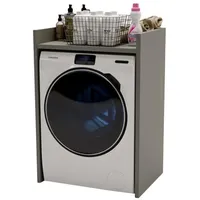 Raumhirsch furniture Waschmaschinenschrank, Grau, Holzwerkstoff, 66x97x62 cm, Waschküche, Waschmaschinenschrank