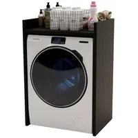 Raumhirsch furniture Waschmaschinenschrank, Schwarz, Holzwerkstoff, 66x97x62 cm, Waschküche, Waschmaschinenschrank