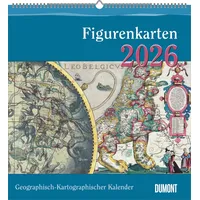Neumann Geographisch-Kartographischer Kalender 2026 - Figurenkarten - Wand-Kalender mit