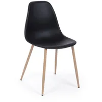 BIZZOTTO Stuhl Mandy Kunststoff und Metall schwarz 4er Set