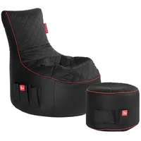 GAMEWAREZ Gaming Sitzsack Bundle Classic - Kunstleder Crimson Hurricane