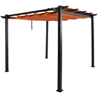 MCW Pergola Rotbraun, Textil, 300x240x300 cm, 300 cm)