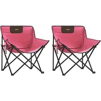 VidaXL Campingstühle 2 Stk. mit Tasche Klappbar Rosa -
