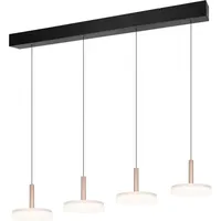 Trio LED Balkenpendel CELESTE 4-flg. coffee /weiß